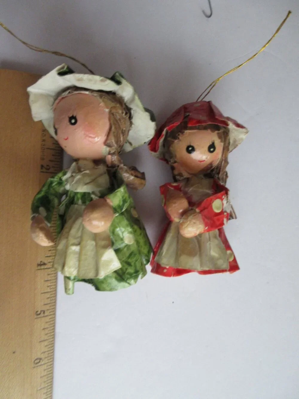 3 Paper Mache Girls 4.5